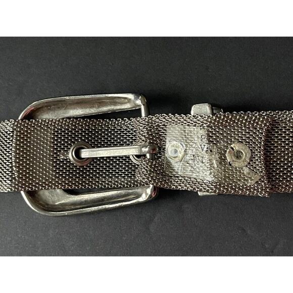 Womens Silver Tone Mesh Belt Plus Up To 42” Cowgirl Rodeo Southwestern Concho - Picture 7 of 7